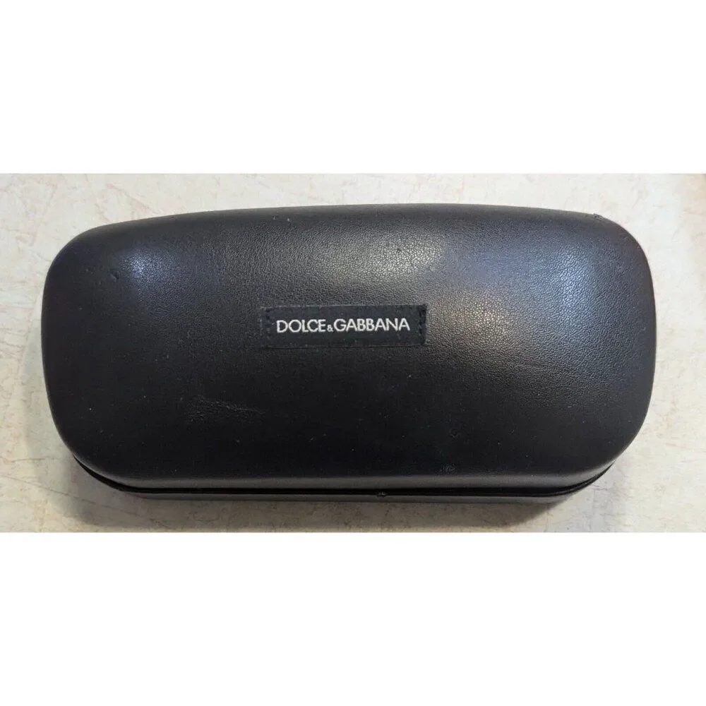 DOLCE & GABBANA Sunglasses Eyeglasses Leather Case Black Hard CLAMSHELL … - Picture 1 of 4
